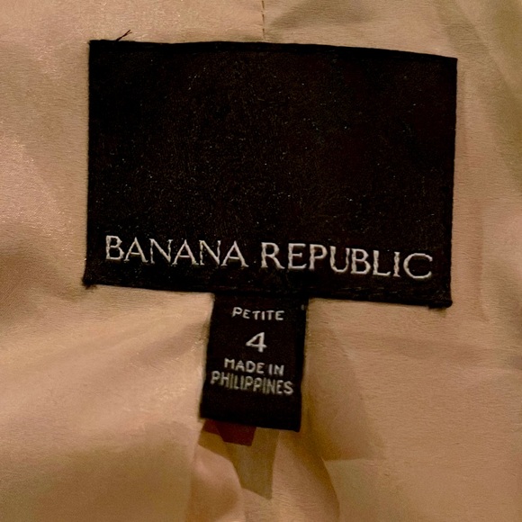 Banana Republic woven wool blazer with removable faux fur colar! petite 4 - Picture 4 of 7